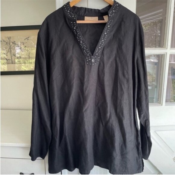 Kate Hill Women's Linen Tunic Top - Picture 11 of 11